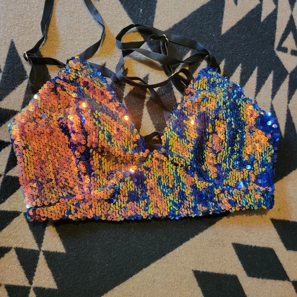 NWT Free People Sequin Bralette - Picture 8 of 10